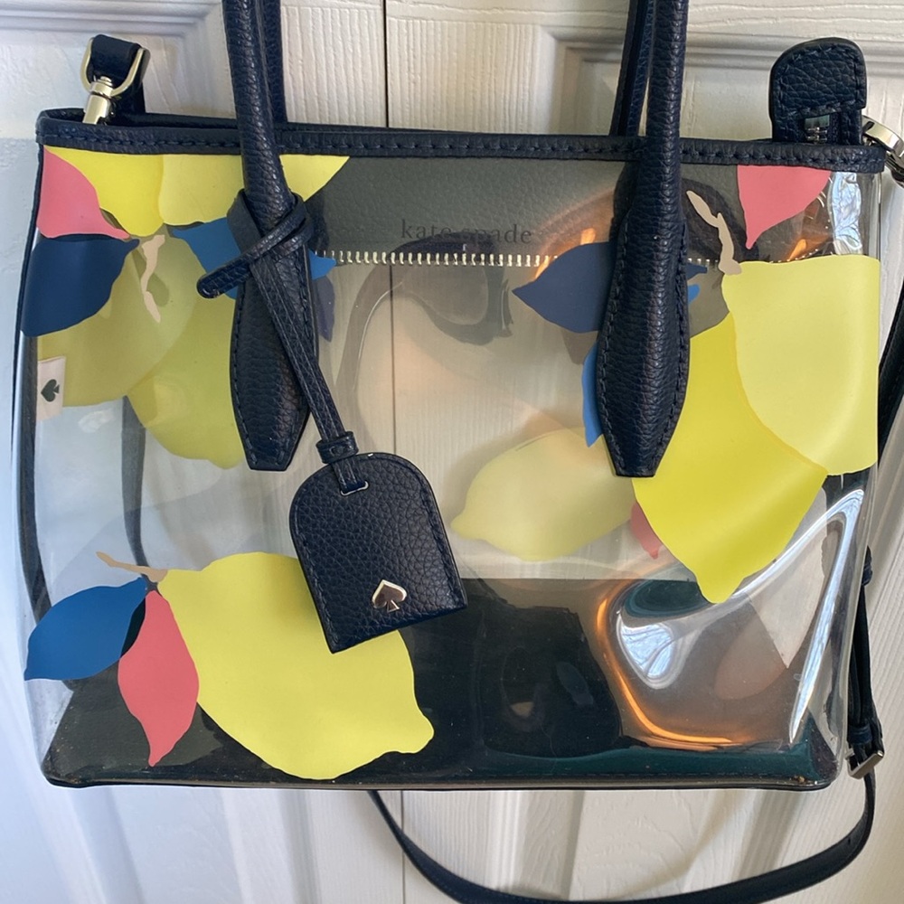 Kate Spade eva lemon zest see-through small top zip satchel - Picture 3 of 7